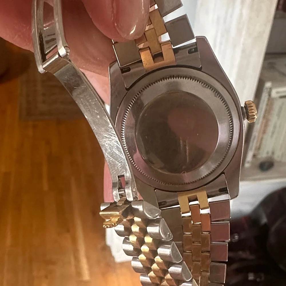 Rolex Datejust 18k Gold and Silver Watch with Diamond Accents - Picture 7 of 8